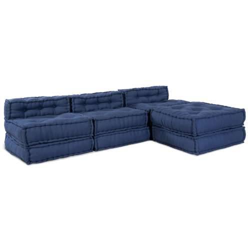 Modularni Poufovi 4 kom Indigo Tkanina Cijena