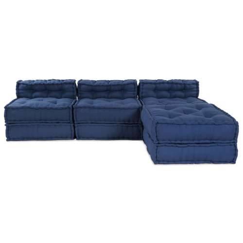 Modularni Poufovi 4 kom Indigo Tkanina Cijena