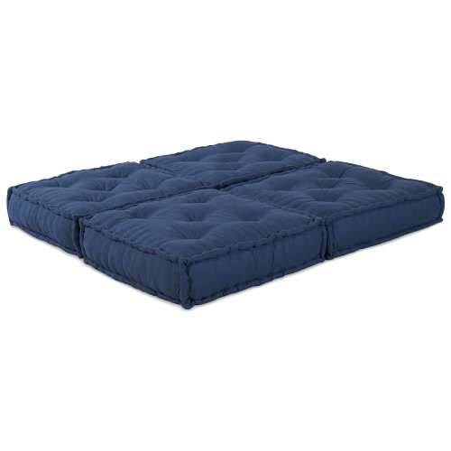 Modularni Pouf 2 komade Indigo Tkanina Cijena
