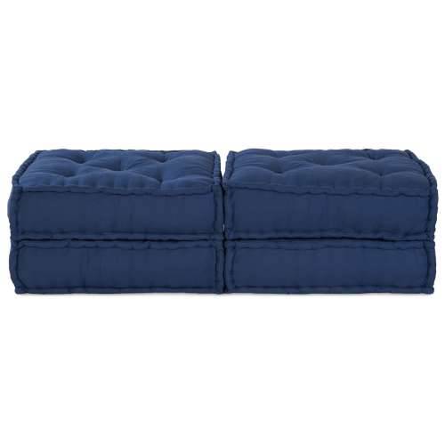 Modularni Pouf 2 komade Indigo Tkanina Cijena