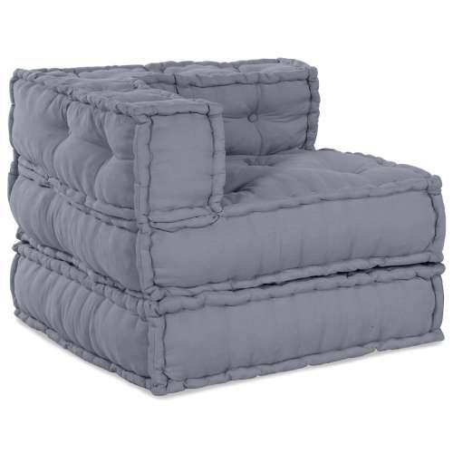 4-sjedalni modularni pouf sofa konvertibilna siva tkanina Cijena