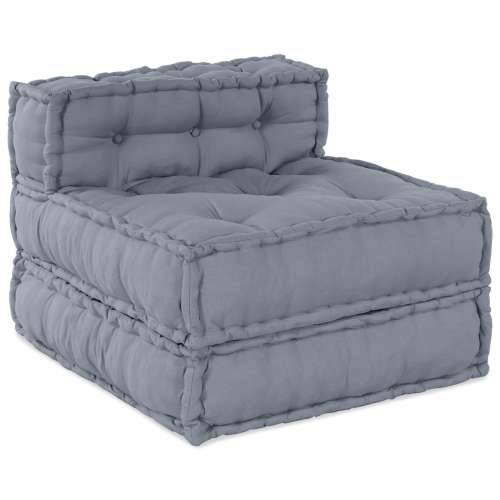 4-sjedalni modularni pouf sofa konvertibilna siva tkanina Cijena