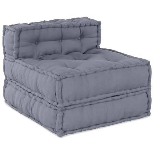 Modularni Pouf Sofa za 4 Osobe Konvertibilna Siva Tkanina Cijena