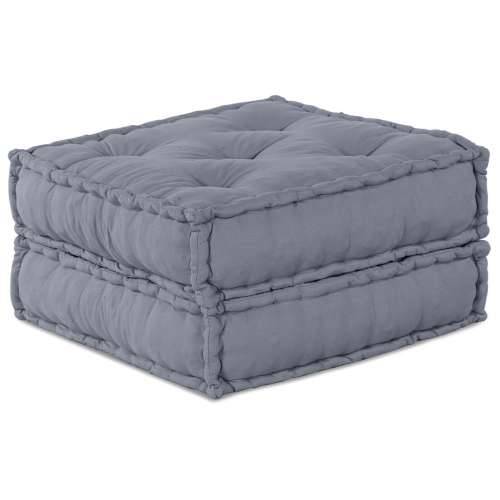 Dvosjed Modularni Pouf Sofa Konvertibilni Sivi Tkanina Cijena