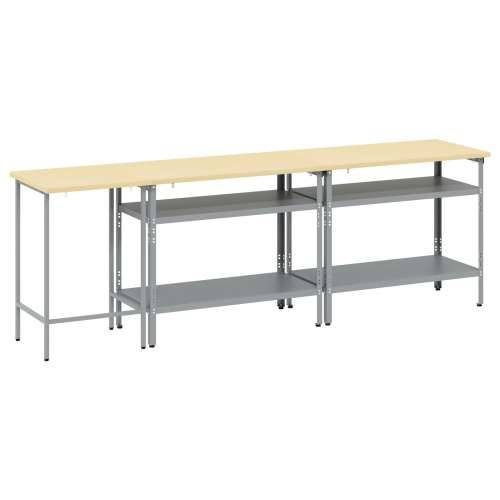 Set radne klupe od 3 dijela - sivi čelik Cijena