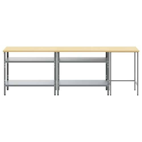 Set radne klupe od 3 dijela - sivi čelik Cijena