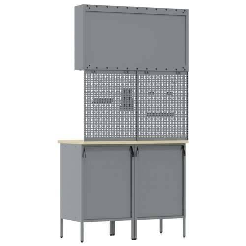 Set radne klupe od 5 dijelova, crvena, čelik Cijena