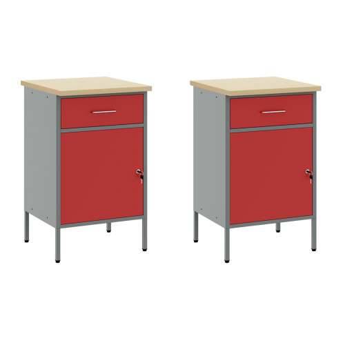 Set radnog stola od 6 dijelova, crveni čelik Cijena