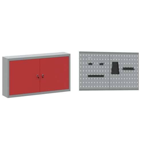 Set radne klupe od 5 dijelova, crveni čelik Cijena
