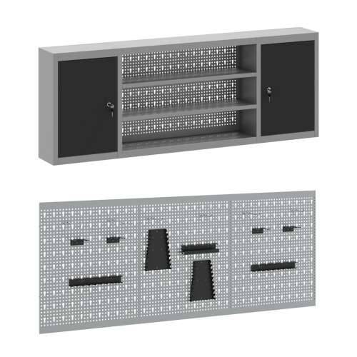 Set za radnu klupu od 7 komada - Crni čelik Cijena