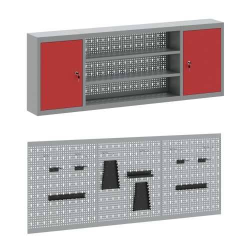Set radnog stola od 7 komada crveni čelik Cijena