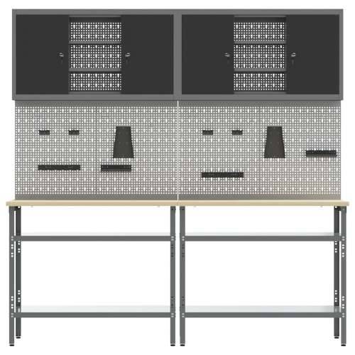 Set radne klupe od 8 dijelova, sivi čelik Cijena