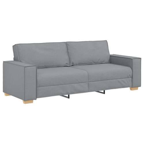 set od 3 komada sofe s jastucima svijetlosive tkanine Cijena