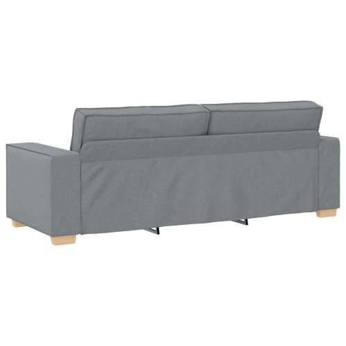 set od 3 komada sofe s jastucima svijetlosive tkanine Cijena