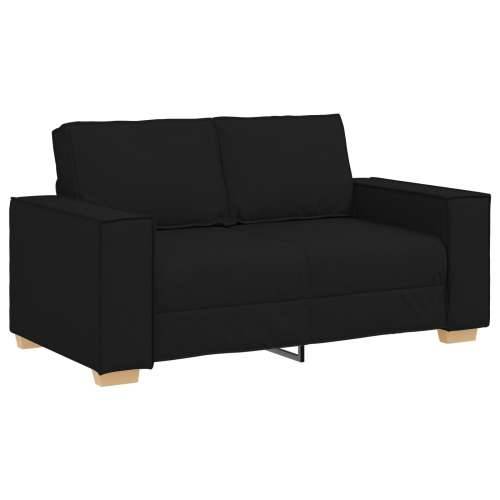 Set sofe od 3 dijela s jastučićima crna tkanina Cijena