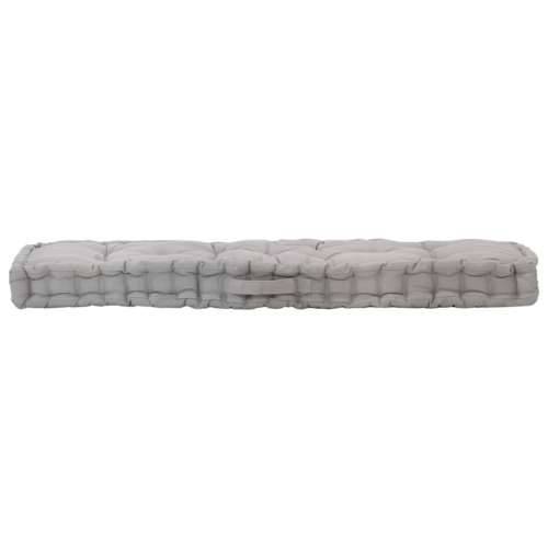 Paletni podni jastuk pamučni 120 x 40 x 7 cm sivi Cijena