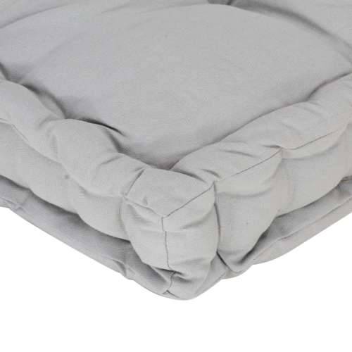 Paletni podni jastuk pamučni 120 x 40 x 7 cm sivi Cijena