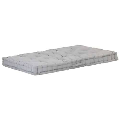 Paletni podni jastuk pamučni 120 x 80 x 10 cm sivi Cijena