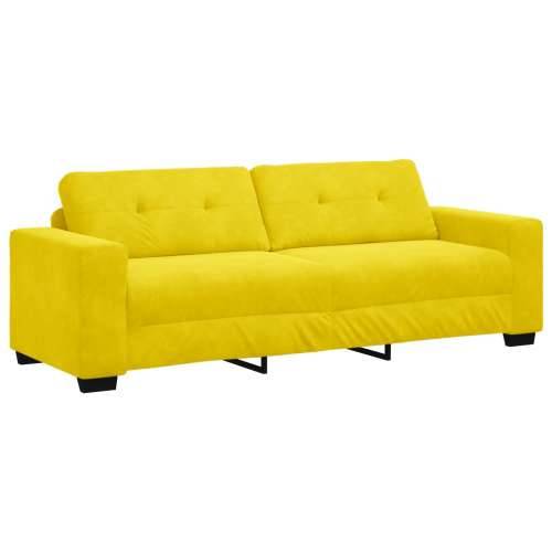 Set sofe od 3 dijela s jastucima žute boje od baršuna Cijena