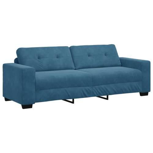 Set sofa od 3 dijela s jastucima plava baršun Cijena