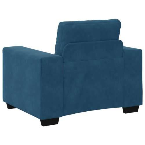Set sofa od 3 dijela s jastucima plava baršun Cijena