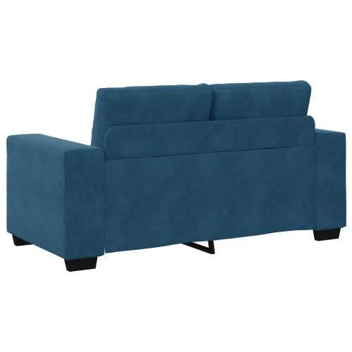 Set sofa od 3 dijela s jastucima plava baršun Cijena