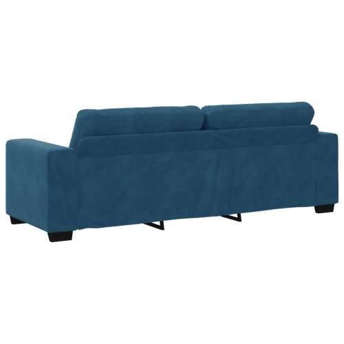 Set sofa od 3 dijela s jastucima plava baršun Cijena