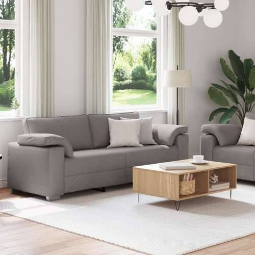 Set od 2 komada sofe s jastucima u taupe tkanini Cijena
