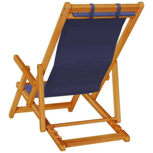 Sklope čuvene plažne stolice 2 kom Plava čvrsto drvo akacije i tekstilen Cijena