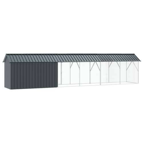 Avijar za ptice s produžetkom Antracit 112x640x141 cm Čelik Cijena
