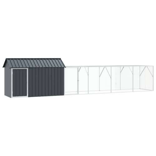 Aviary za ptice s proširenjem antracit 112x619x141 cm čelik Cijena