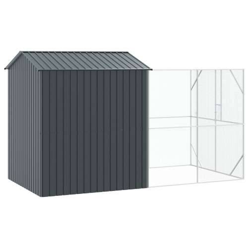 Avijar za ptice s produžetkom Anthracite 210x421x247 cm Čelik Cijena