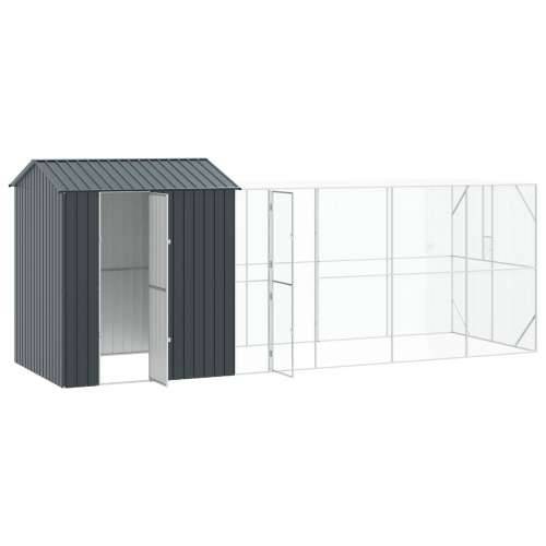 Aviary za ptice s proširenjem antracit 210x619x247 cm čelik Cijena
