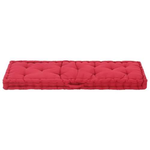 Paletni podni jastuk pamučni 120 x 40 x 7 cm bordo Cijena