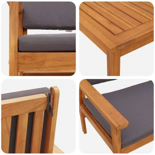 Vrtna garnitura - 3-dijelni set vrtnih sofa s jastucima od solidnog drva akacije Cijena