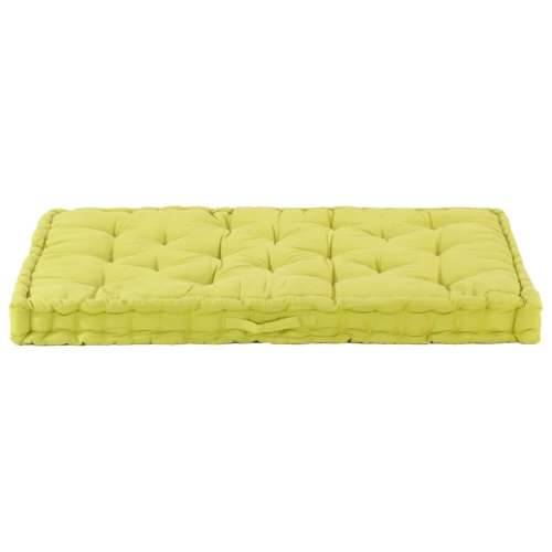 Paletni podni jastuk pamučni 120 x 40 x 7 cm zeleni Cijena