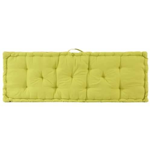 Paletni podni jastuk pamučni 120 x 40 x 7 cm zeleni Cijena