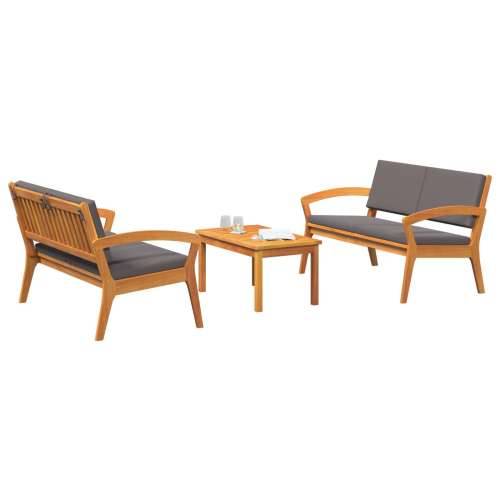 Bistro set od 3 dijela s jastučićima - Čvrsto drvo akacije Cijena