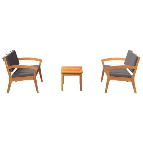 Bistro set od 3 dijela s jastučićima - Čvrsto drvo akacije Cijena