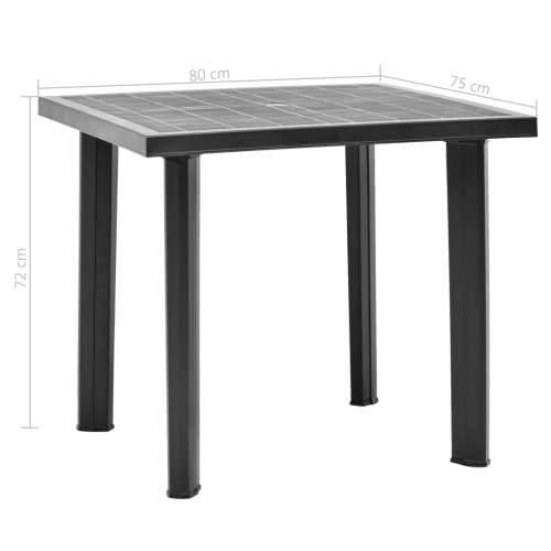 Vrtni stol antracit 80 x 75 x 72 cm plastični Cijena