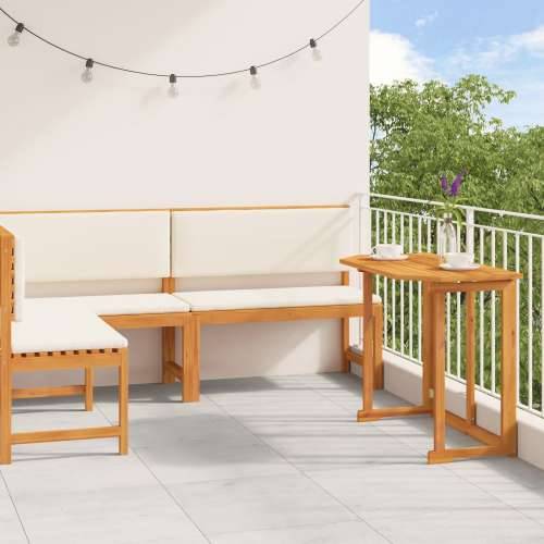 3-dijelni vrtni bistro set s jastučićima od punog akacijinog drva Cijena