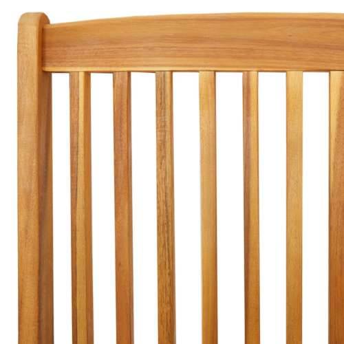Sklopive vrtne stolice s bijelim jastukom 6 kom Solid Acacia Wood Cijena