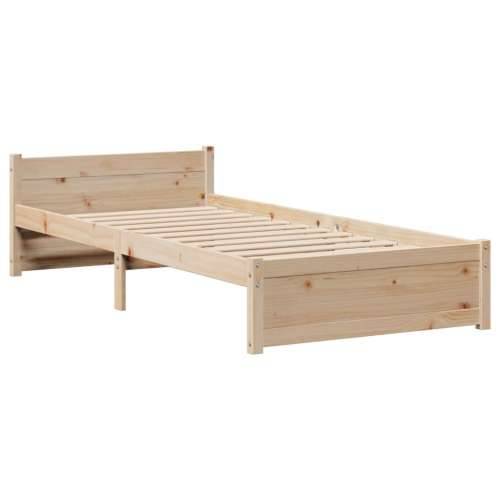 Okvir kreveta s uzglavljem 90 x 200 cm od masivne borovine - Smeđa 90 x 200 cm Cijena