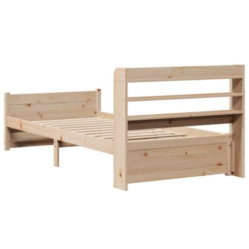 Okvir kreveta s uzglavljem 90 x 200 cm od masivne borovine - Smeđa 90 x 200 cm Cijena