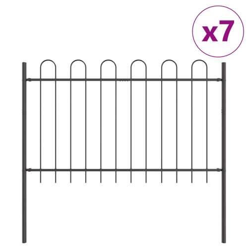 Ograda za vrt s lukom Siva 11,9x1,2 m Čelik Cijena