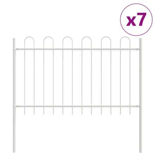 Ograda za vrt s lukom bijela 11,9x1,2 m čelik Cijena