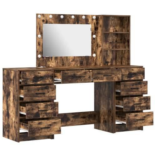 Set toaletnog stola s LED dimljenog hrasta Cijena