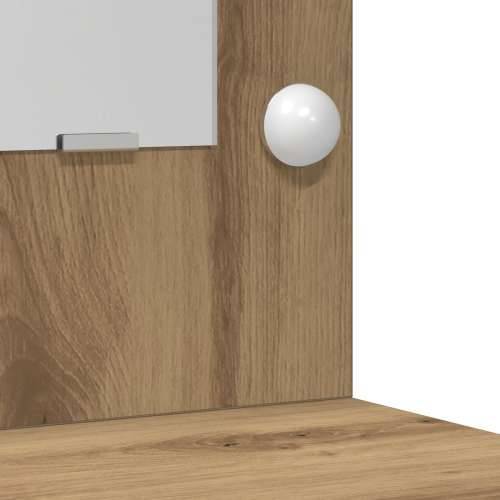Set toaletnog stola s LED rasvjetom u 3 dijela, Artisan hrast, inženjersko drvo Cijena