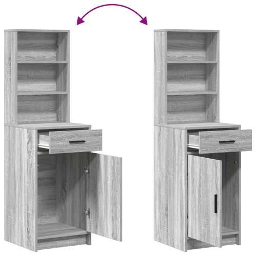 Set za toaletni stolić od 3 komada, sivi Sonoma, konstruirano drvo Cijena