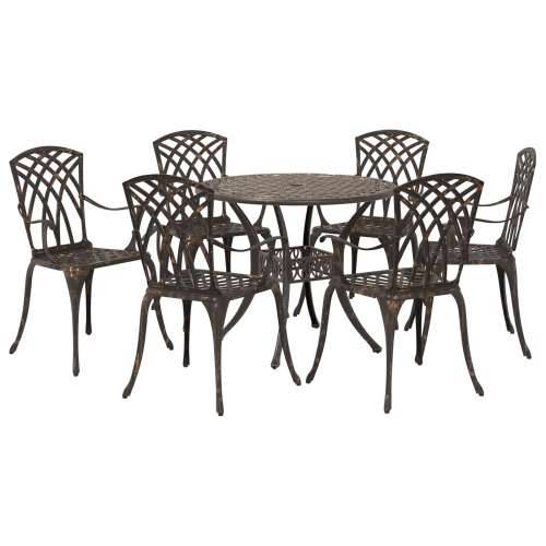 Set za blagovanje u vrtu od 7 komada brončana lijevana aluminij Cijena